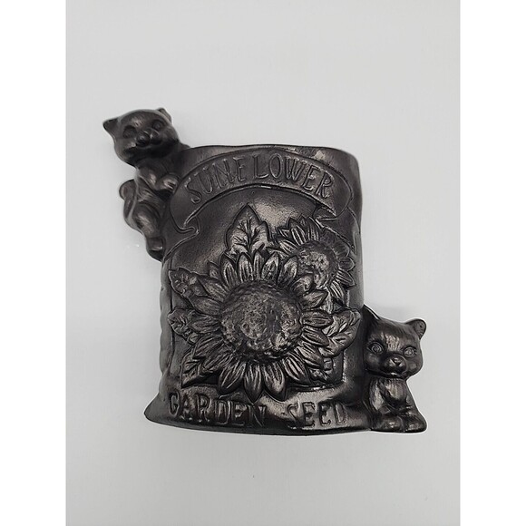 Ceramic Sunflower Seed Bag & Kittens Vase Pen Holder Planter - Picture 11 of 12